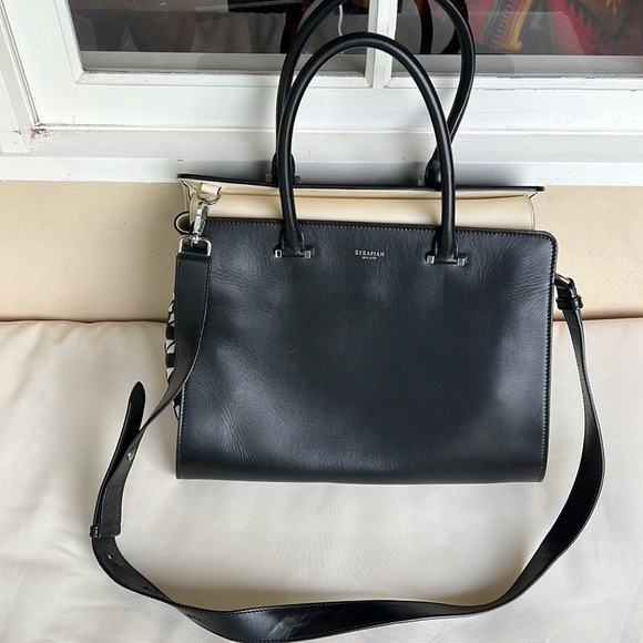 Serapian Milano Handbags - Serapian Milano Villa leather top handle bag with Cross body strap. Great condn